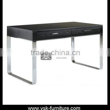 DK-025 Hotel Room Elegant Black Stainless Steel Writing Desk