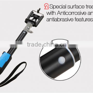 The best monopod, fashion phone camera tripod, colorful selfie stick with shutter for iphone