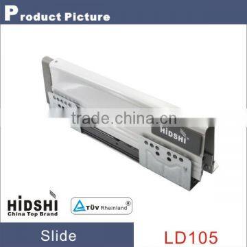 Silent soft close drawer slide