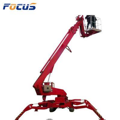 Well Done 18m Work Electric Height Diesel Articulated Boom Lift Aerial Work Trailer Mounted Telescopic Articulated Hydraulic Cherry Picker Spider Lift