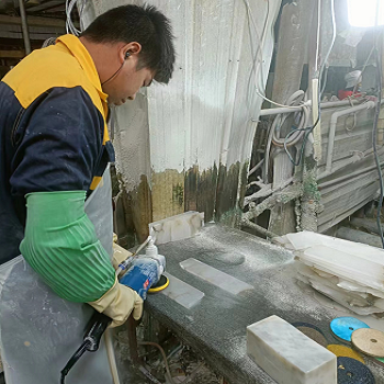 Modern Luxury Spain Linear Alabaster Chandelier Artdecolite Lighting photo-3