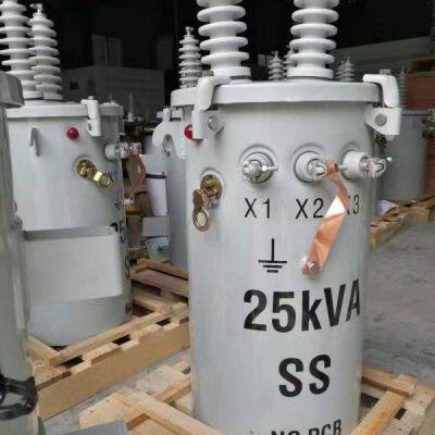 Single Phase 25kVA Pole Mounted Transformer With 5-Year Warranty