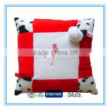 Plush cow cushion for kids