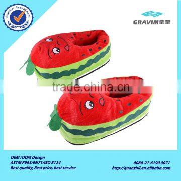 Custom wholesale plush bedroom happy feet slippers