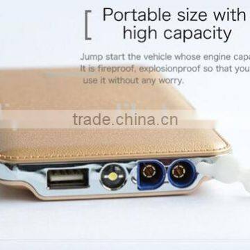 Thin Car Emergency Power Bank, Battery Charger 8000mAh Slim Mini Jump Starter 12v Car Jump Start Power Bank