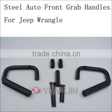 New Steel Car Front & Rear Grab Handle Stainless Bar Grab Handrail for Jeep Wrangler JK 07-15 photo-3