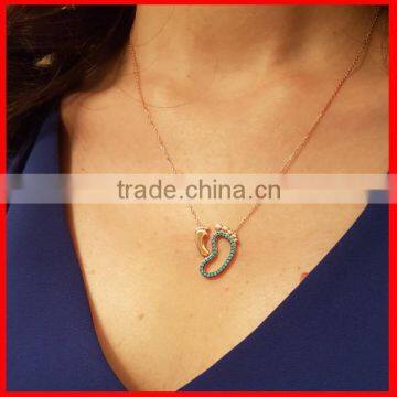 Mother day gift 925 sterling silver high quality foot print necklace