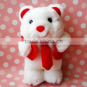 Plush Toy Bear Wearing Red Vest/Soft Gift Toy Bear with Clothes/Stuffed Toy Bear in Red Vest