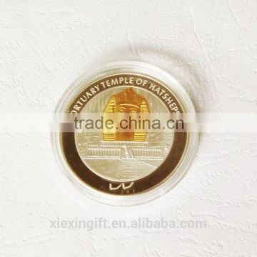 2015 newest die casting gold silver plated 3D custom made silver coins