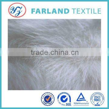 Angora rabbit hair ugg boots fabric 100%polyester fabric for women apparel