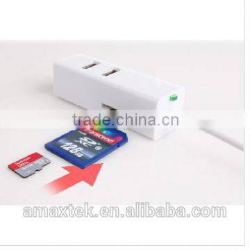 High Quality 5 Sots USB Otg Card Reader & Hub 3 Port USB 2.0 Hub & Otg Mobile Card Reader photo-2