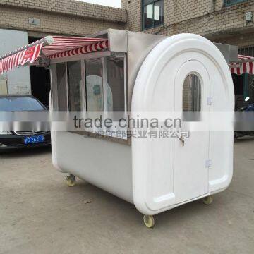 SILANG white food cart Hand push mobile food trucks food truck