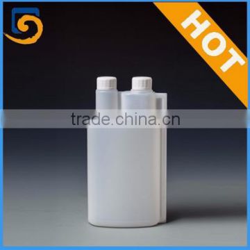 low price plastic twin neck hdpe meter dose bottle/dispensing dosing bottle 100ml 500ml 1000ml