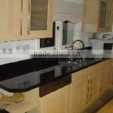 black granite kitchen worktop