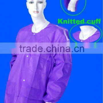 Polypropylene Visitor Coat /Lab coat ,doctor coat with Elastic Cuff