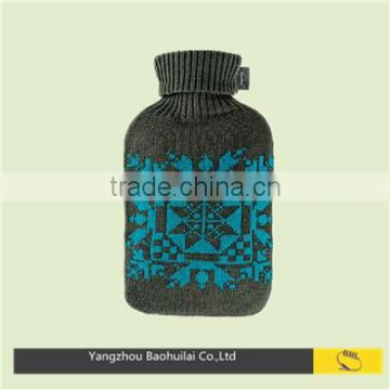 high quality fashion pattern knitted hot water bottle cover