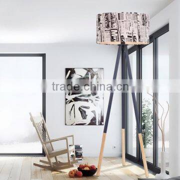 Traditional Wooden Floor Lamp With Tripod Wood Floor Lamp photo-5