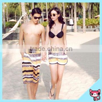 Leopard pattern swimwear bikini and beach shorts