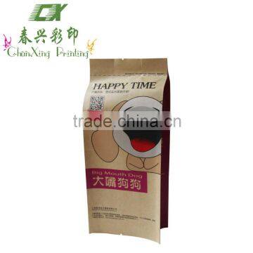 carton design four sides seal bag for snack food