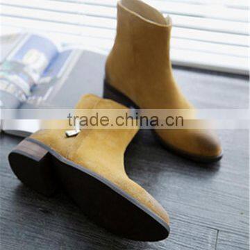 Stylish Yellow Zipper Red Bottom Ankle Boots USA Hottest photo-3