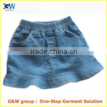 wholesale hot sale latest design fashion denim baby girls skirt