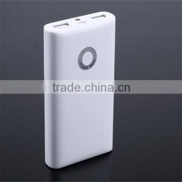 white fashion 5V 2A 7200mAh portable power bank for HTC