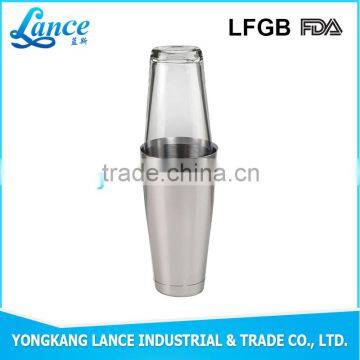 Top Grade Bar Welcomed 750ml Boston Glass Cocktail Shaker photo-2