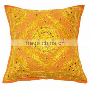 Golden Mirror work design cushion cover