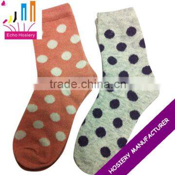 thin wool socks with dots design