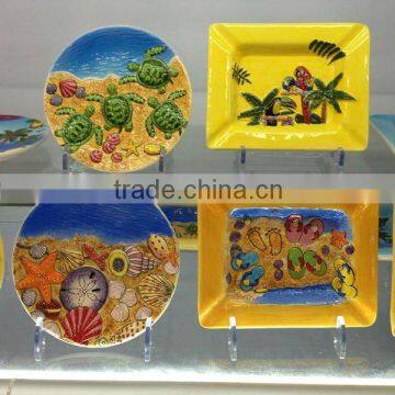 Decorative Ceramic plate with sea life designs