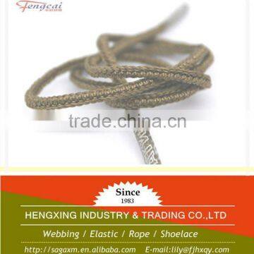 4mm cotton waxed black boots shoelace