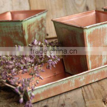 GARDEN PLANTER, METAL PLANTER, DECORATIVE PLANTER