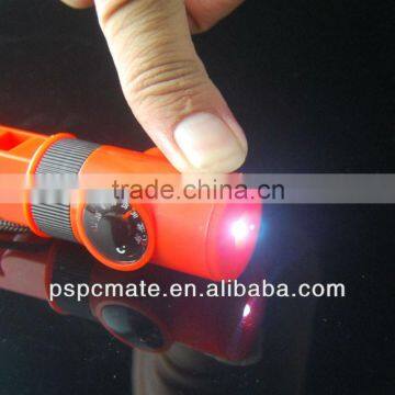 newest promotional plastic whistle with compass and led light