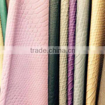 Soft pvc animal print fabric leather for bag, decorative