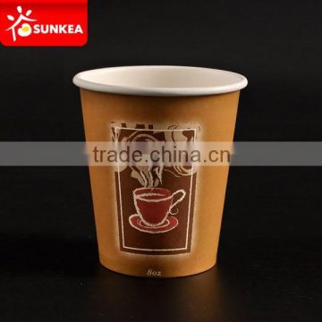 Insulated paper coffee cups, single wall coffee paper cup,disposable paper cups