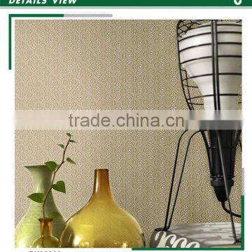 low price foaming non woven wallpaper, apricot yellow classic damask wall decal for background , gold leaf wallpaper