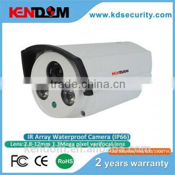 Kendom 1.3/2.0Megapixel 2pcs IR array leds bullet camera CMOS Sensor waterproof camera cvi camera