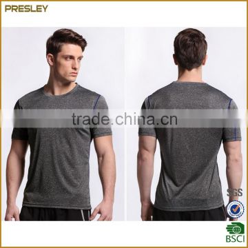 Hot Sell Dry Fit 100% Polyester Men's Sports Runing T-Shirts Put On Your Own Logo