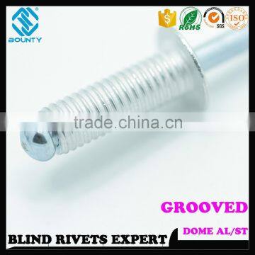 HIGH QUALITY FACTORY OPEN END DOME HEAD ALUMINUM GROOVED TYPE RIVETS