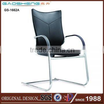 high quality chrome legged chair with leather cover