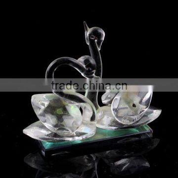 vivid small crystal swan animal figurine