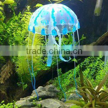 5Pcs/lot Beautiful Blue Glowing Effect Artificial Jellyfish for Aquarium Fish Tank Ornament Swim Pool Bath Decoration