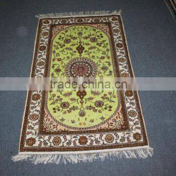 green color iranian silk carpets for sale in guangzhou