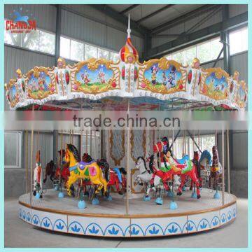 Amusement ride carousel hores for romantic lovers