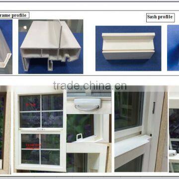 Plastic American lifting window material and Horizontal opening pattern pvc double window