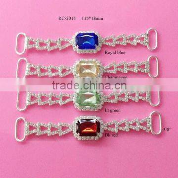 Stock hot selling Factory price acrylic rhinestone connector for headband/hairwear(RC-2014)