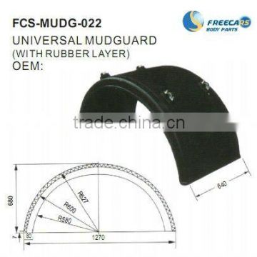 high quality trailer universal mudguard (WITH RUBBER LAYER)