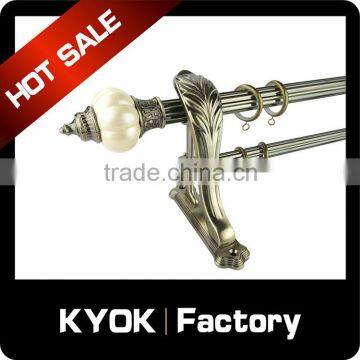 KYOK popular polyresin style curtain finials,antique curtain finials for different color curtain poles