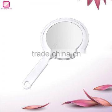 Hand Mirror Plastic Clear Double sided makeup mirror