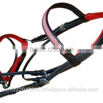 Leathe Bridle with padding and diamonds